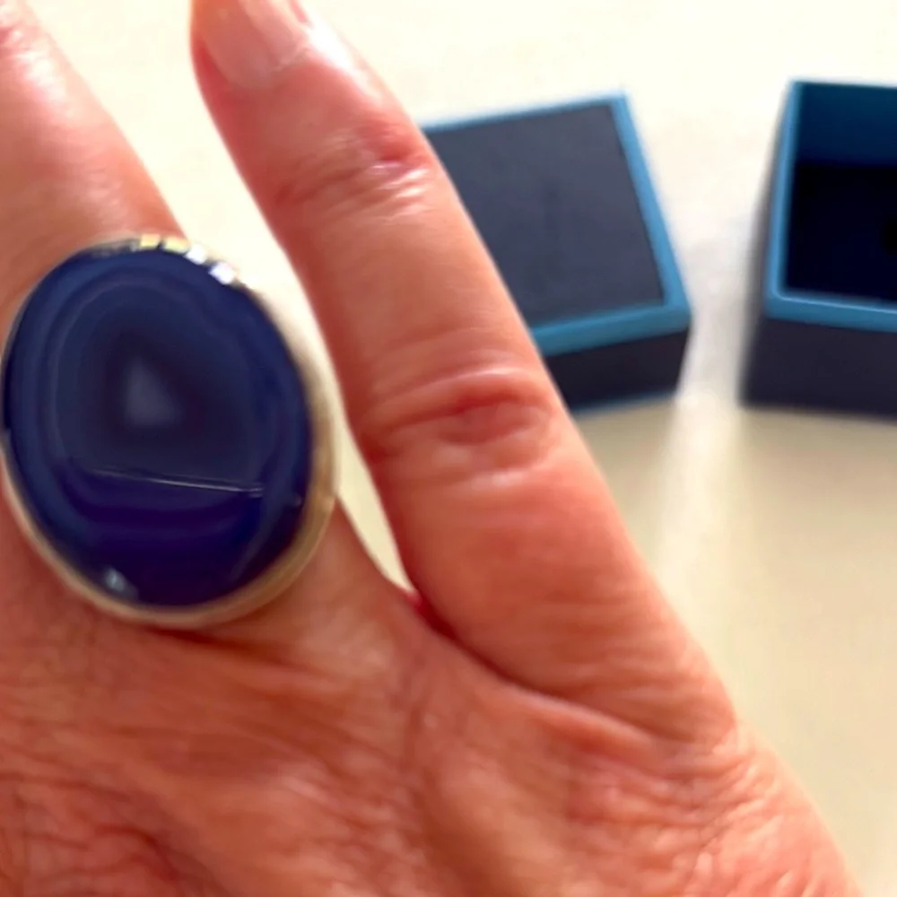 Blue Agate Ring